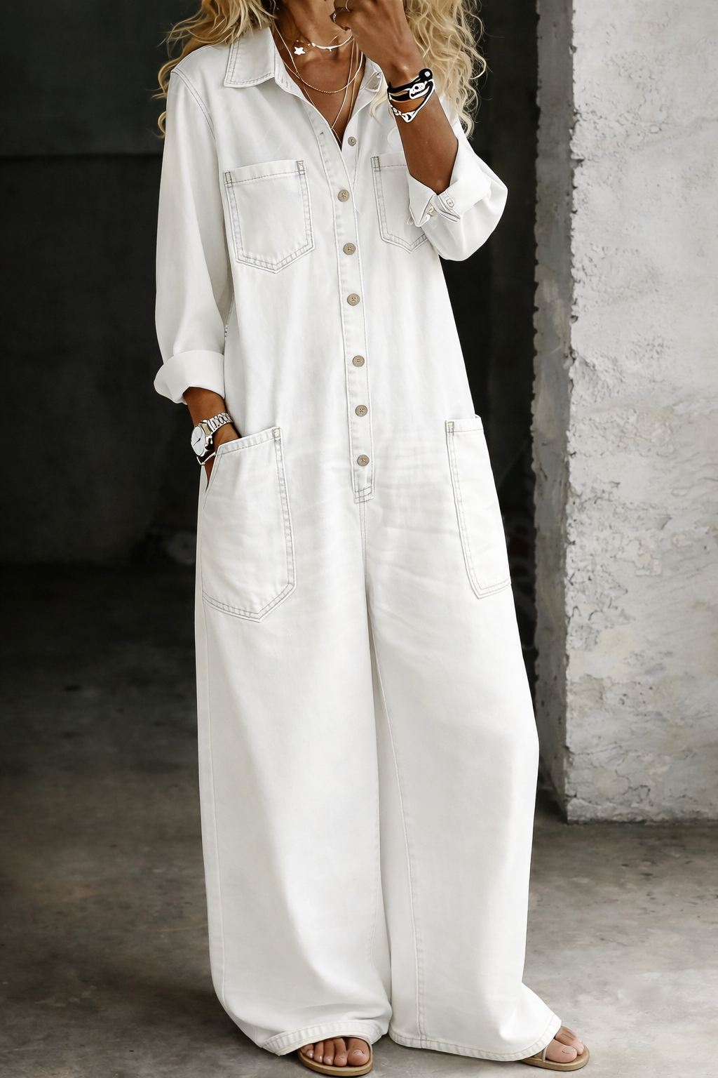 Victoria | Long Sleeve Denim Overall