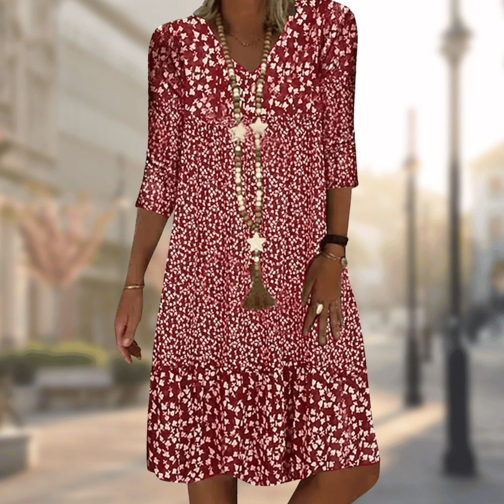 June | Elegant Printed Dress