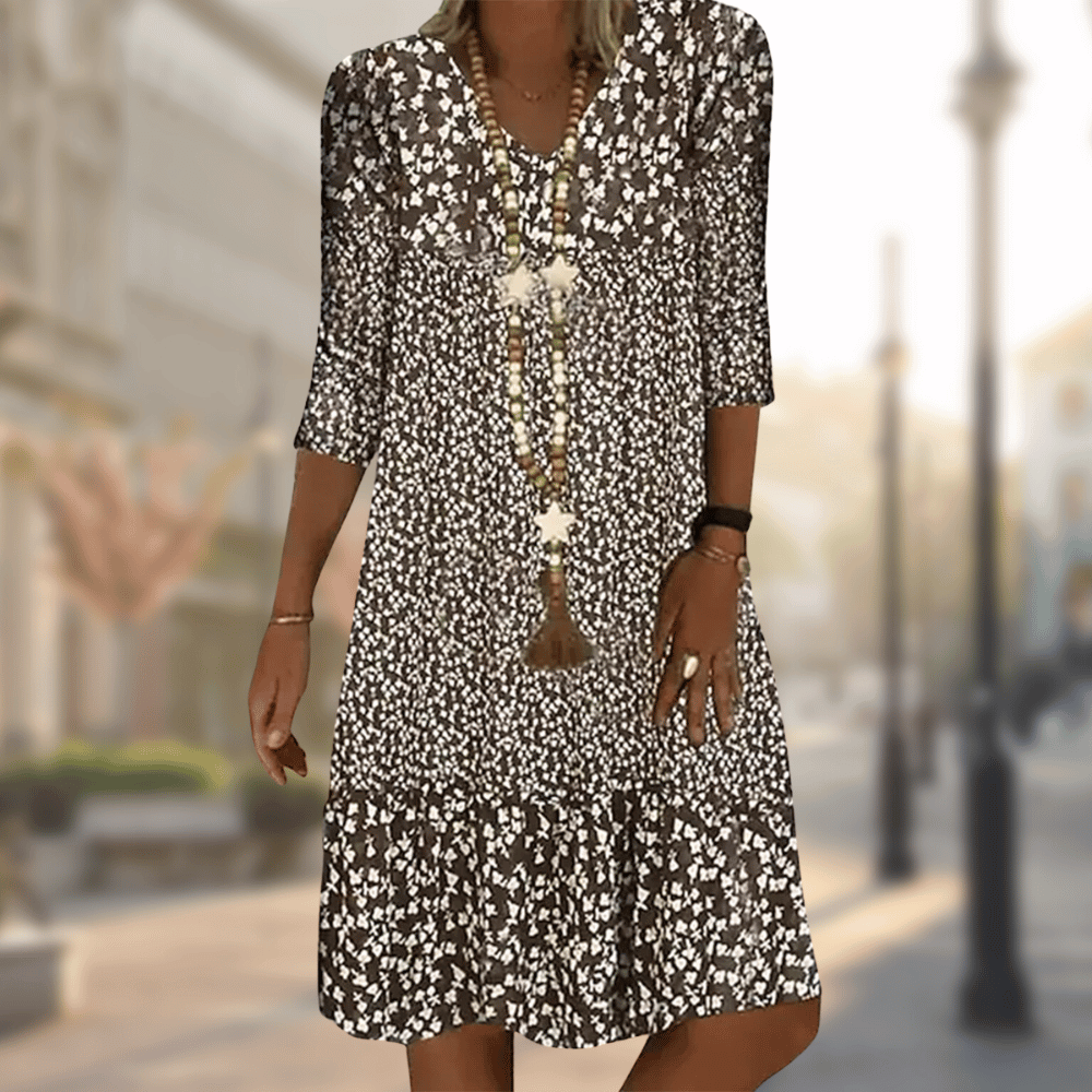 June | Elegant Printed Dress