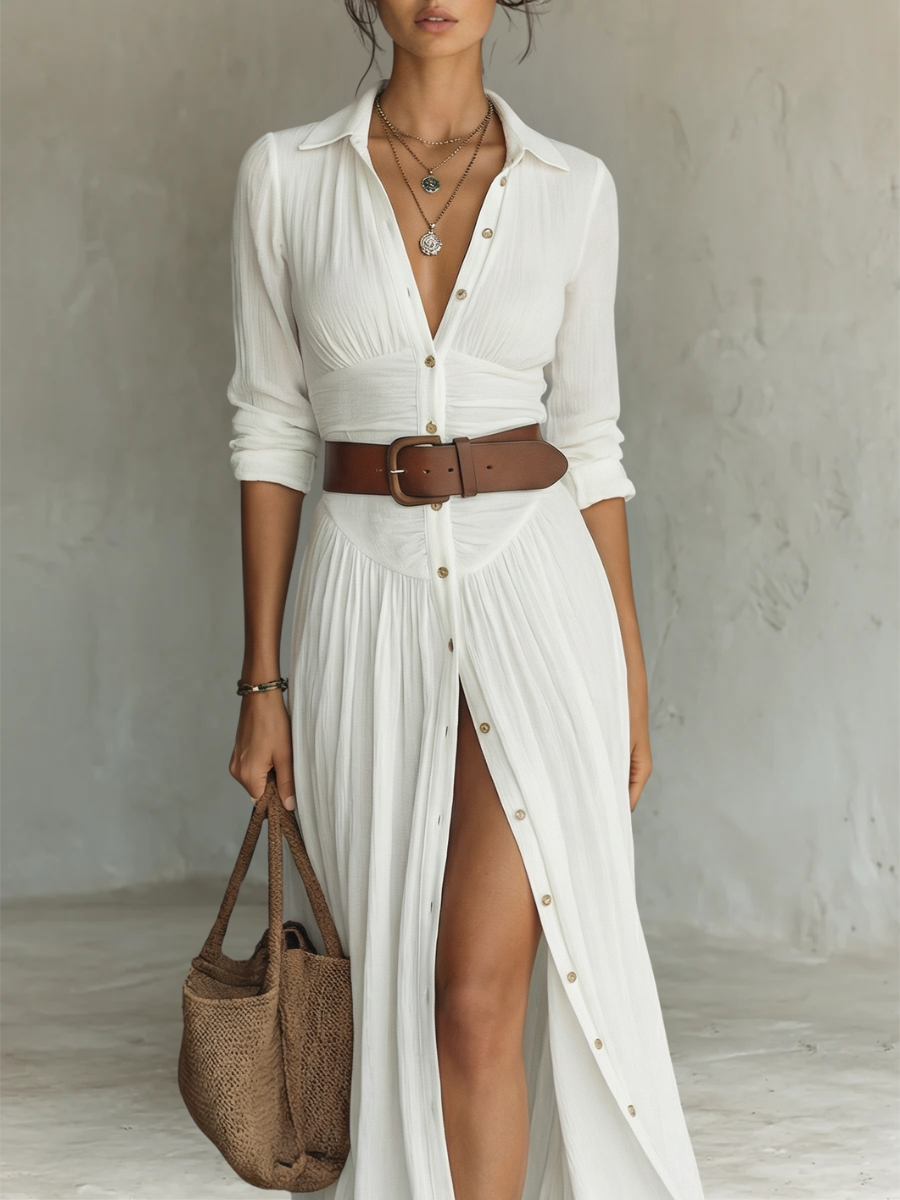 Violet | Casual Maxi Linen Dress