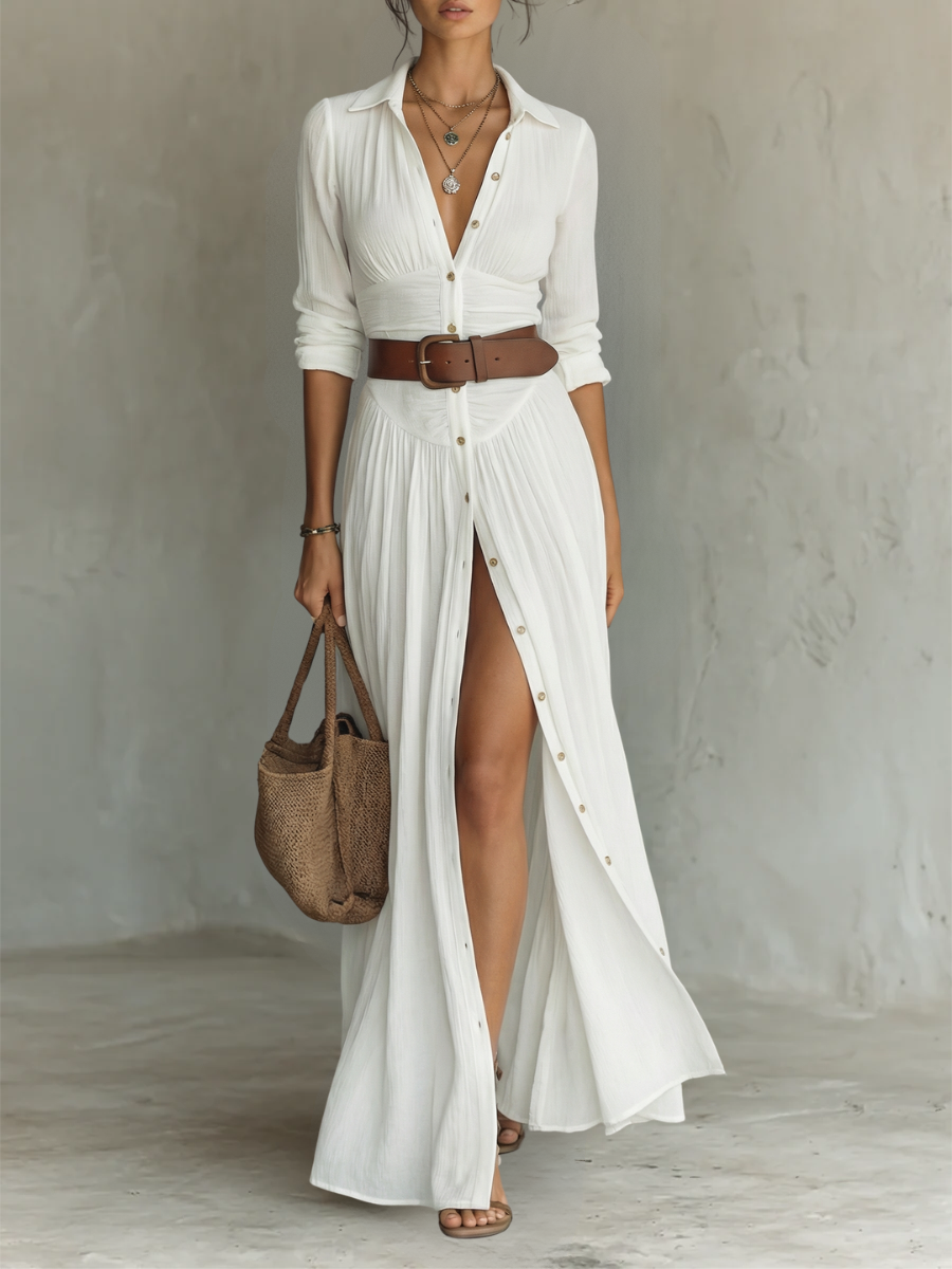 Violet | Casual Maxi Linen Dress