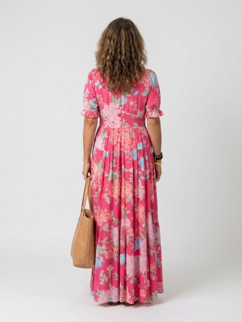Lily | Floral V-Neck Maxi Dress