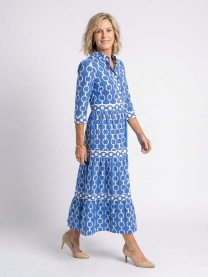 Audrey | Casual Pattern Midi Dress