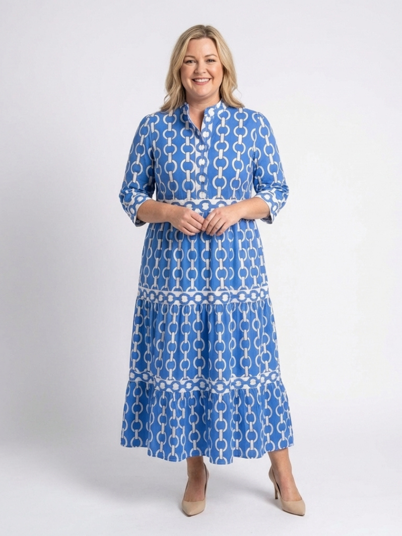 Audrey | Casual Pattern Midi Dress