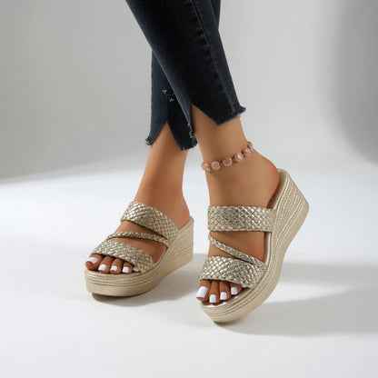 Serenity | Comfy Summer wedge mules