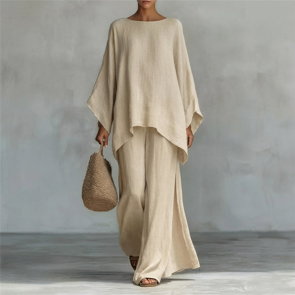 Cristina | Long Sleeves Blouse and Pants Set