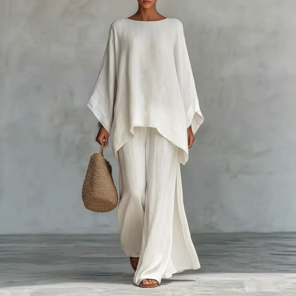 Cristina | Long Sleeves Blouse and Pants Set