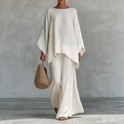 Cristina | Long Sleeves Blouse and Pants Set