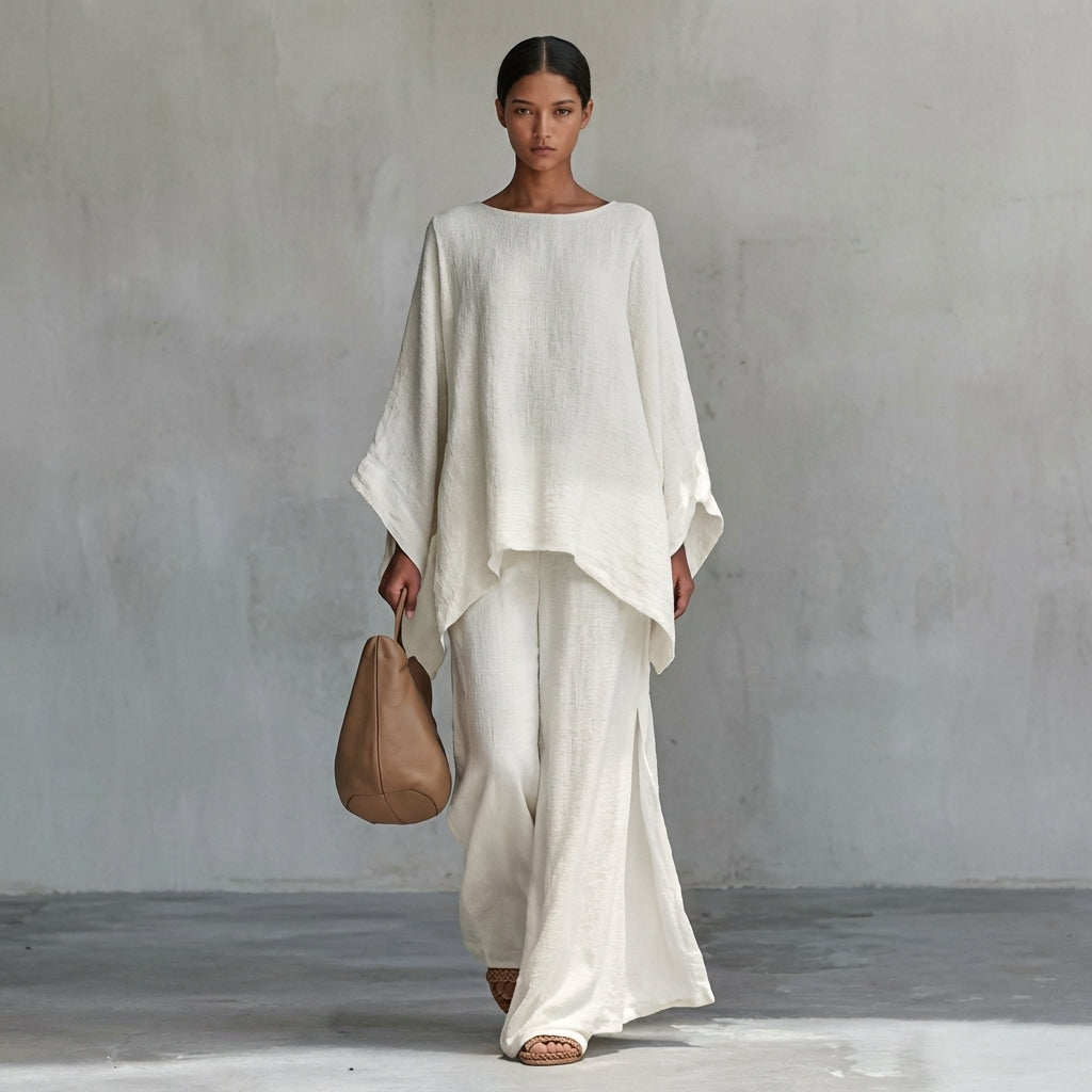 Cristina | Long Sleeves Blouse and Pants Set