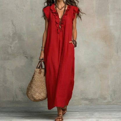 Rebecca | Long Linen Dress
