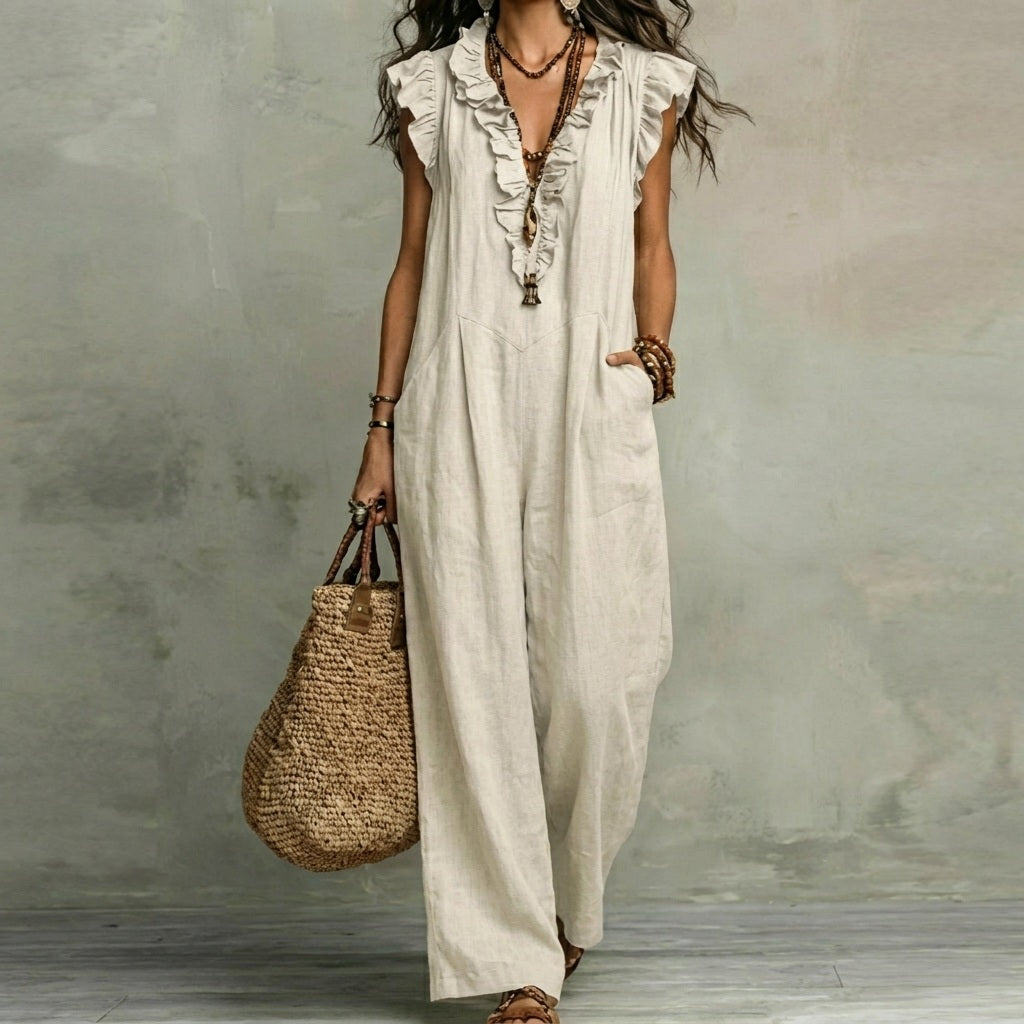 Rebecca | Long Linen Dress