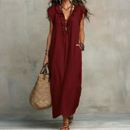 Rebecca | Long Linen Dress