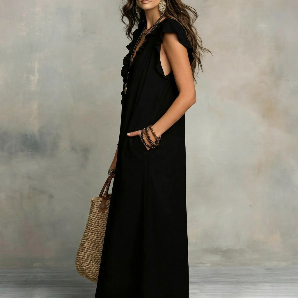 Rebecca | Long Linen Dress