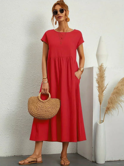 Solara | Elegant Flowing Midi Dress