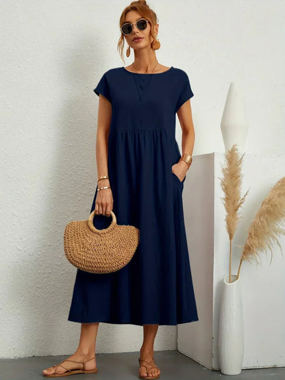 Katherine | Elegant Flowing Midi Dress