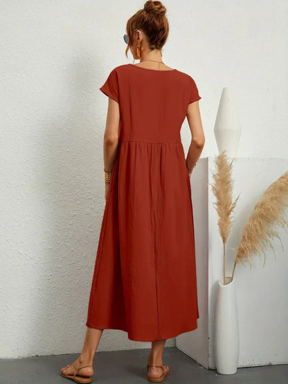 Katherine | Elegant Flowing Midi Dress