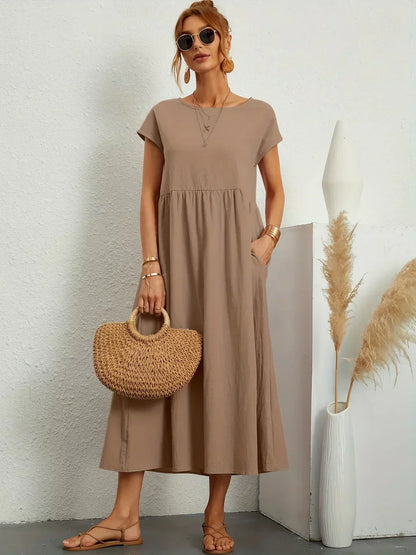 Solara | Elegant Flowing Midi Dress