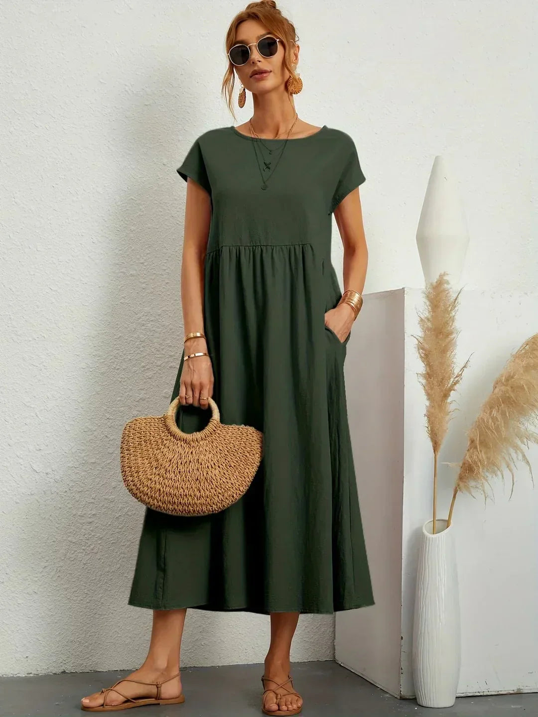 Solara | Elegant Flowing Midi Dress
