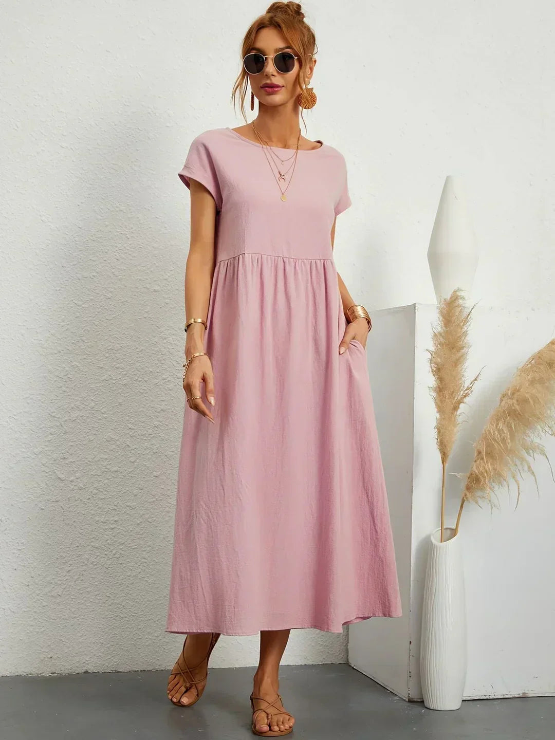 Solara | Elegant Flowing Midi Dress