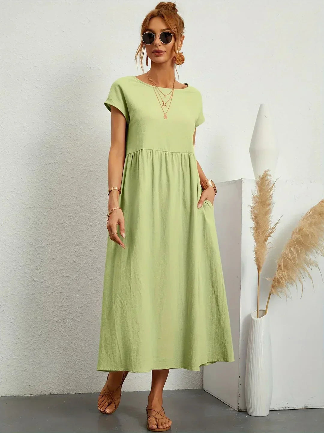 Solara | Elegant Flowing Midi Dress