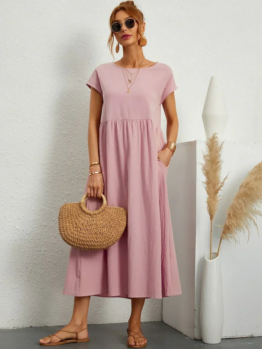 Solara | Elegant Flowing Midi Dress