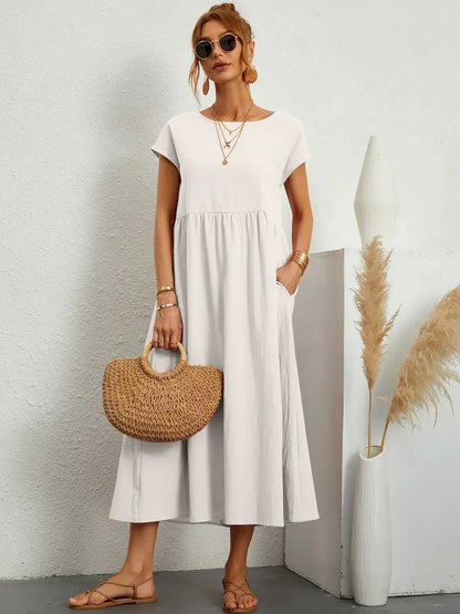Solara | Elegant Flowing Midi Dress