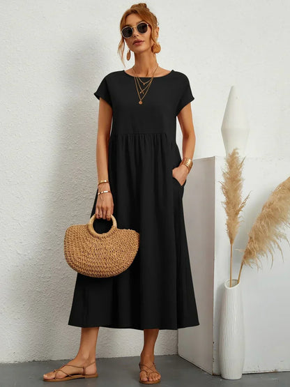 Solara | Elegant Flowing Midi Dress