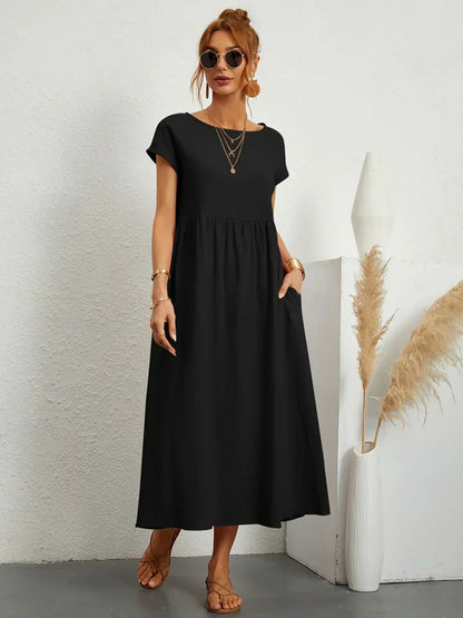 Solara | Elegant Flowing Midi Dress
