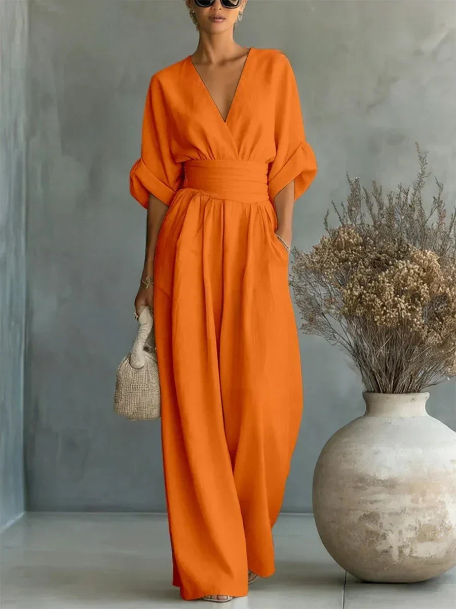 Aria | Elegant High-Waisted Jumpsuit