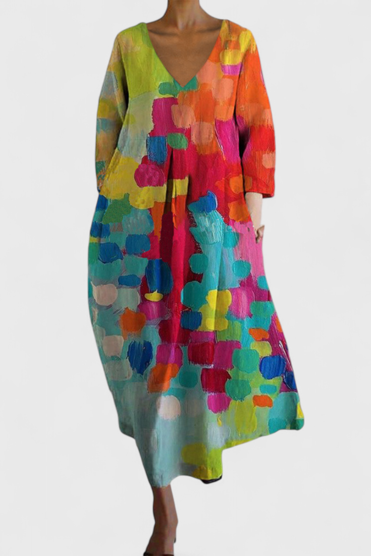 Isalde | Comfortable V-neck Dress