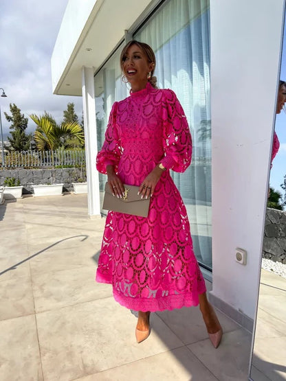 Ava | Fashionable French Lace Dress