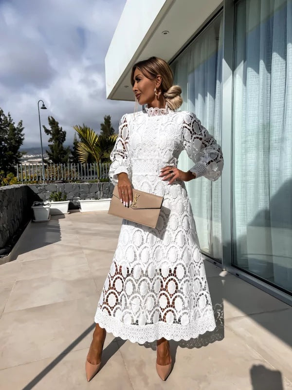Ava | Fashionable French Lace Dress