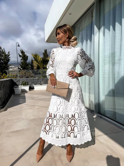 Ava | Fashionable French Lace Dress