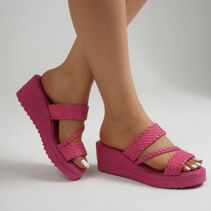 Serenity | Comfy Summer wedge mules