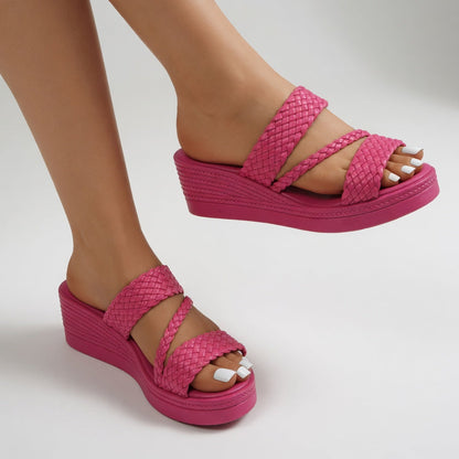 Serenity | Comfy Summer wedge mules