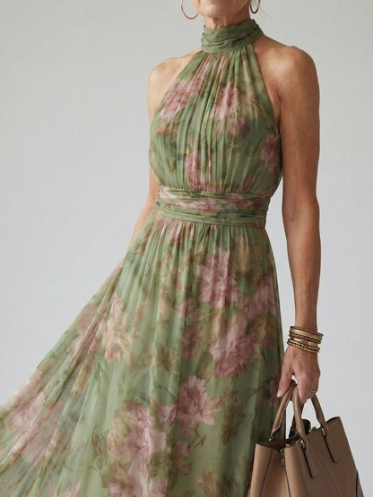Paisley | Floral Halter Midi Dress