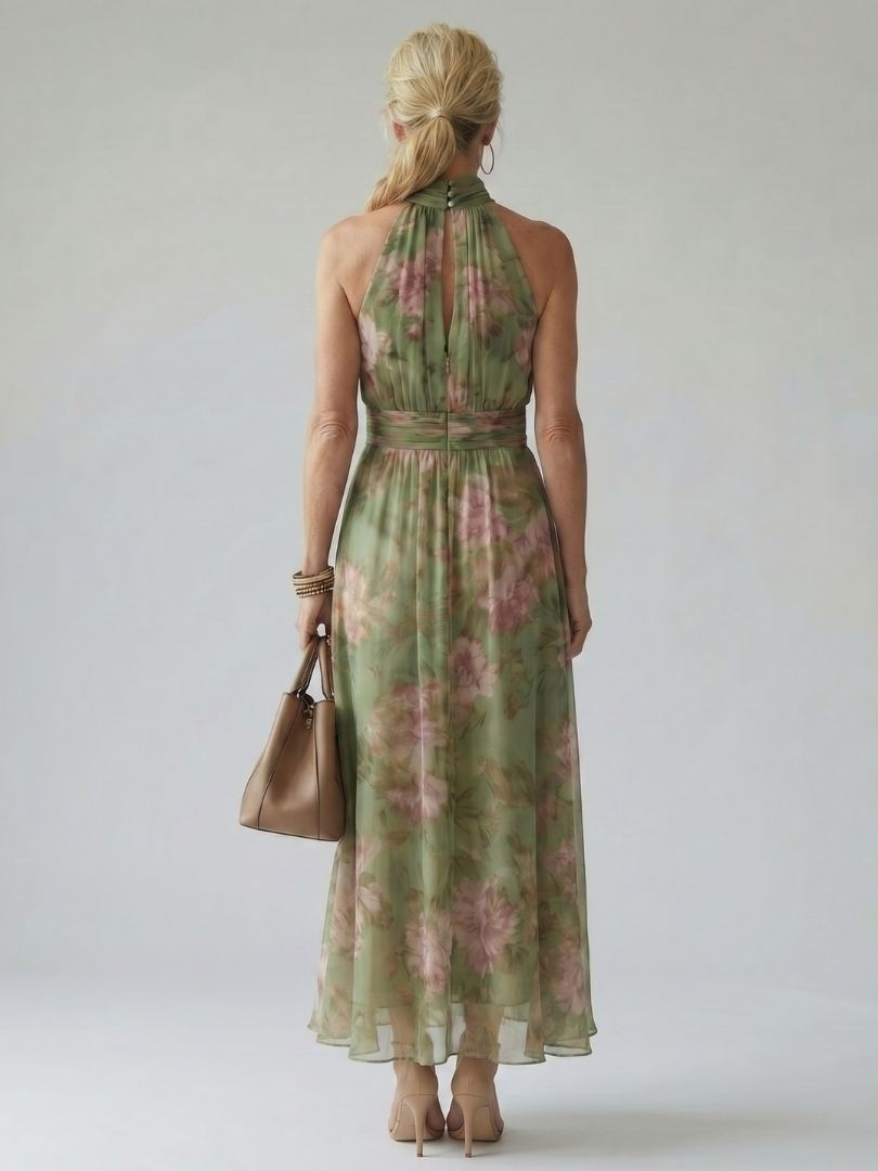Paisley | Floral Halter Midi Dress