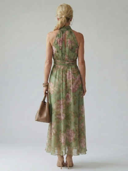 Paisley | Floral Halter Midi Dress