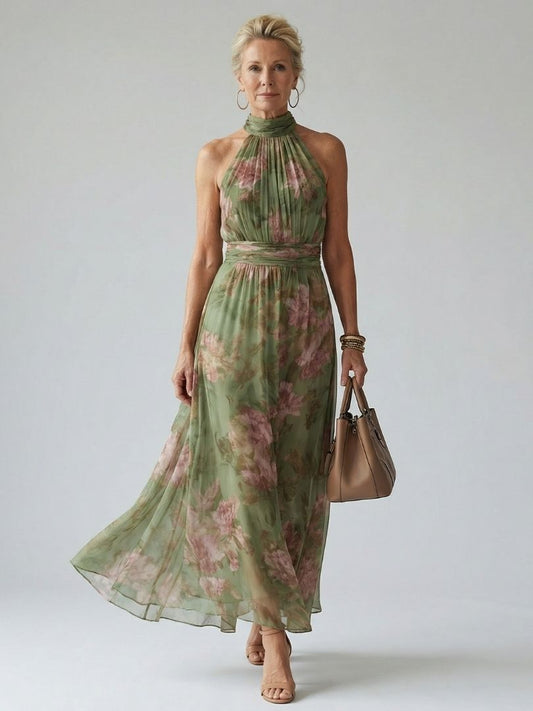 Paisley | Floral Halter Midi Dress