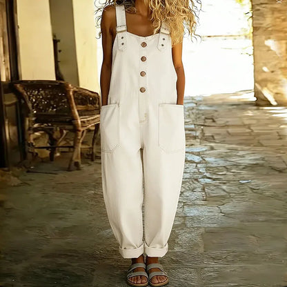 Mae™ | Vintage Soft Cotton Dungarees with Denim Effect
