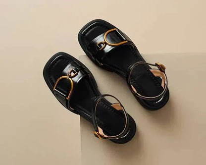Amara | Buckled Flat Sandals