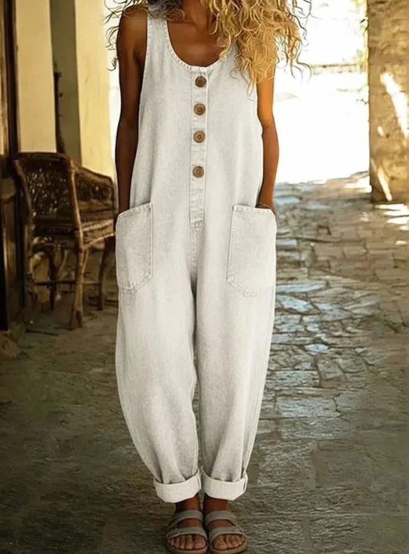 Elizabeth | Soft Denim-Look Overalls