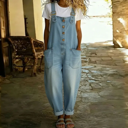 Elizabeth | Soft Denim-Look Overalls