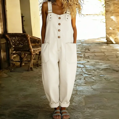Elizabeth | Soft Denim-Look Overalls