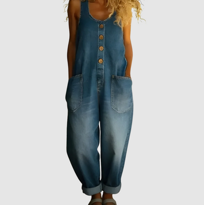 Elizabeth | Soft Denim-Look Overalls