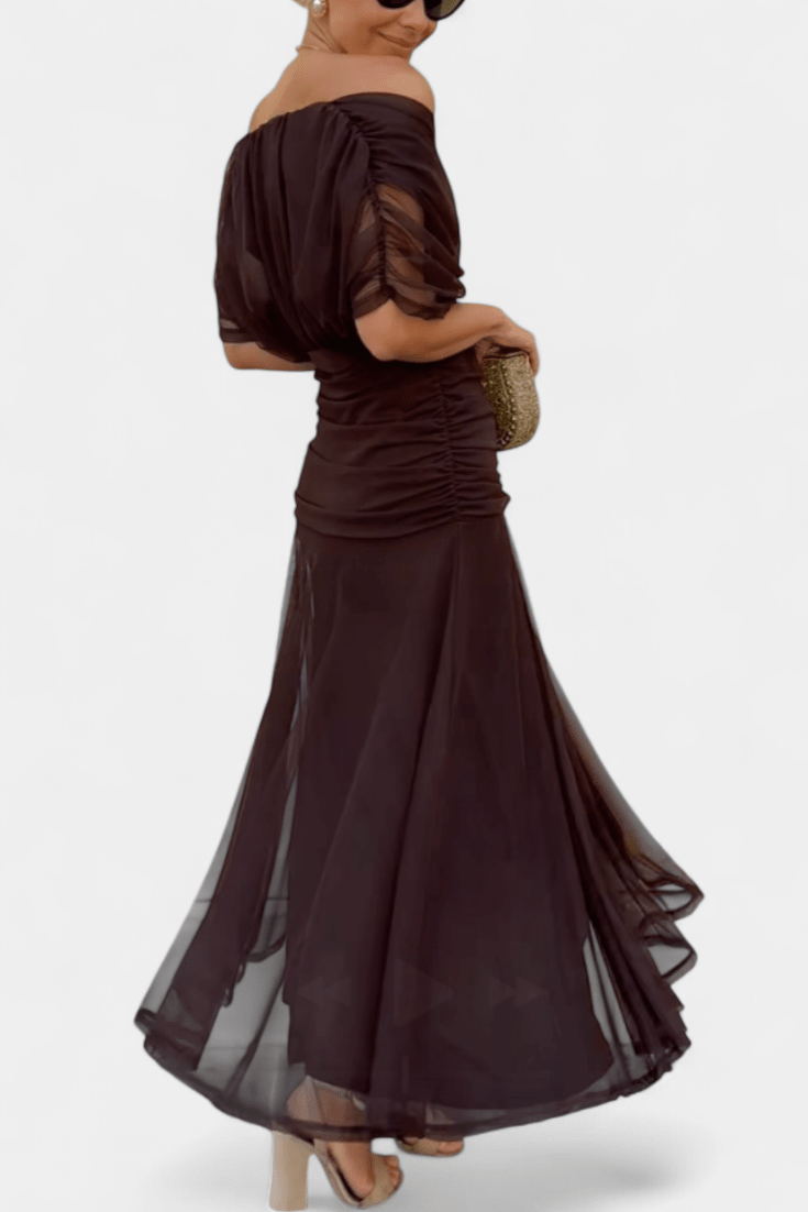 Elowen | Long floral dress with V-neck