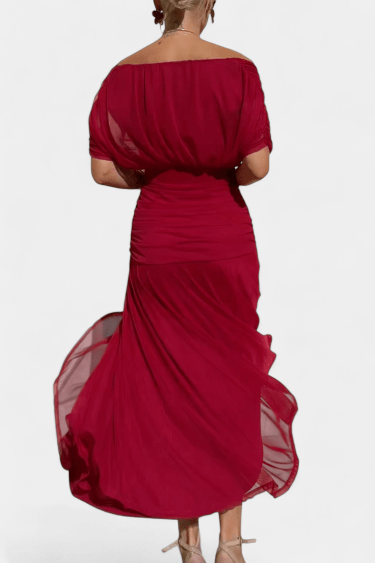 Elowen | Long floral dress with V-neck