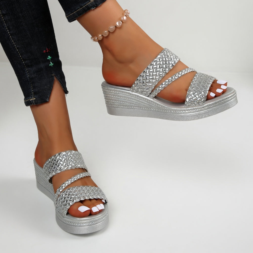 Serenity | Comfy Summer wedge mules