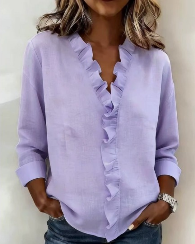 Milly | Long Sleeves Ruffled Blouse