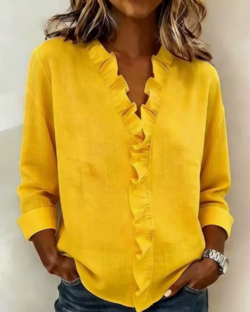 Milly | Long Sleeves Ruffled Blouse